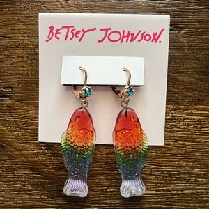 Betsey Johnson 2022 Fish Drop Earrings